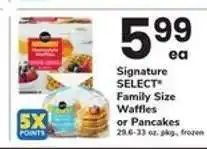 Safeway Signature SELECT Family Size Waffles or Pancakes offer