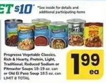 Safeway Progresso and Old El Paso Soups offer