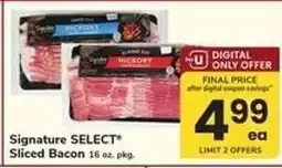 Safeway Signature Select Sliced Bacon offer