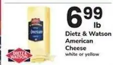 Safeway Dietz & Watson American Cheese offer