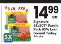 Safeway Signature SELECT Family Pack 93% Lean Ground Turkey offer