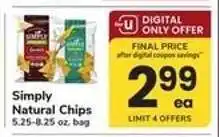 Safeway Simply Natural Chips offer