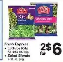 Safeway Fresh Express Lettuce Kits & Salad Blends offer