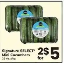 Safeway Signature SELECT Mini Cucumbers offer