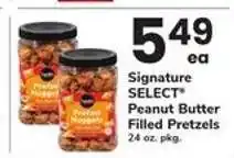 Safeway Signature SELECT Peanut Butter Filled Pretzels offer