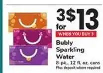 Safeway Bubly Sparkling Water offer