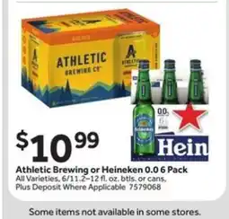 Stop&Shop Athletic Brewing or Heineken 0.0 6 Pack offer