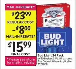 Stop&Shop Bud Light 24 Pack offer