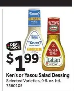 Stop&Shop Ken's or Yasou Salad Dressing offer