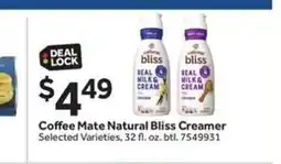 Stop&Shop Coffee mate Natural Bliss Creamer offer