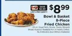 ShopRite Bowl & Basket 8-Piece Fried Chicken offer