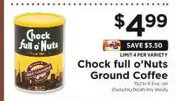 ShopRite Chock full O'Nuts Ground Coffee offer