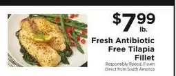ShopRite Fresh Antibiotic Free Tilapia Fillet offer