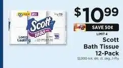 ShopRite Scott Bath Tissue 12-Pack offer