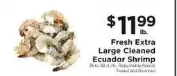 ShopRite Fresh Extra Large Cleaned Ecuador Shrimp offer