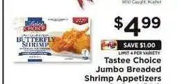 ShopRite Tastee Choice Jumbo Breaded Shrimp Appetizers offer