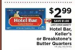 ShopRite Hotel Bar, Keller’s or Breakstone’s Butter Quarters offer