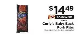 ShopRite Curly's Baby Back Pork Ribs offer