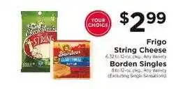 ShopRite Frigo String Cheese / Borden Singles offer