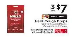 ShopRite Halls Cough Drops offer