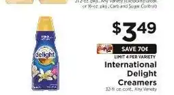 ShopRite International Delight Creamers offer