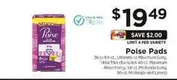 ShopRite Poise Pads offer