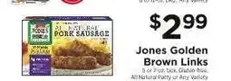 ShopRite Jones Golden Brown Links offer
