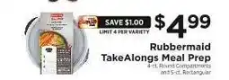 ShopRite Rubbermaid TakeAlongs Meal Prep offer