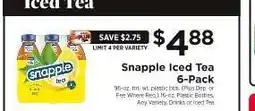 ShopRite Snapple Iced Tea 6-Pack offer