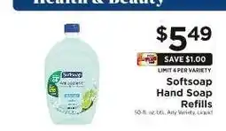 ShopRite Softsoap Hand Soap Refills offer