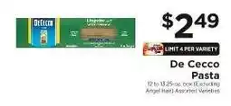 ShopRite De Cecco Pasta offer