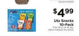 ShopRite Utz Snacks 10-Pack offer