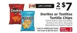 ShopRite Doritos or Tostitos Tortilla Chips offer
