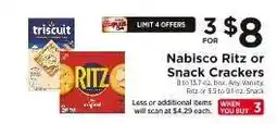 ShopRite Nabisco Ritz or Snack Crackers offer