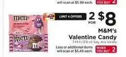 ShopRite M & M's Valentine Candy offer