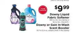 ShopRite Downy Liquid Fabric Softener & Downy or Gain In-Wash Scent Booster offer