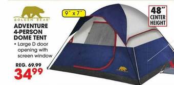 Big 5 Adventure 4 Person Dome Tent offer