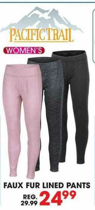 Big 5 Faux Fur Lined Pants offer