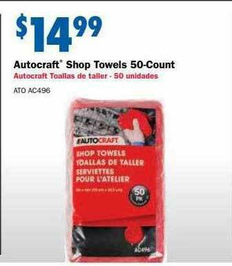 Carquest Autocraft Shop Towels 50-count offer