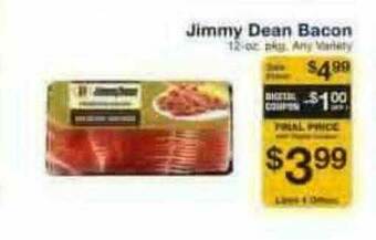 Fairway Store Market Jimmy Dean Bacon offer