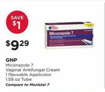 Good Neighbor Pharmacy Gnp Miconazole 7 Vaginal Antifungal Cream offer