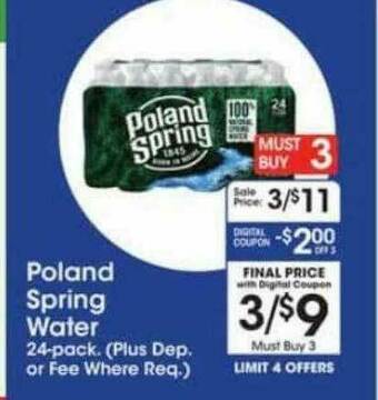 Price Rite Poland Spring Water offer
