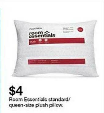 Target Room Essentials Standard Queen-size Plush Pillow offer
