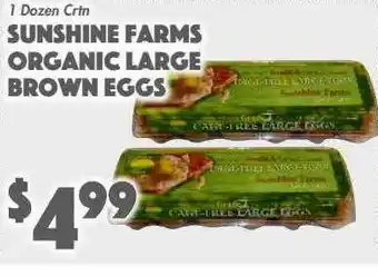 The Food Emporium Sunshine Farms Organic Large Brown Eggs offer