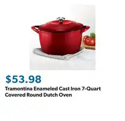 Sam's Club Tramontina Enameled Cast Iron 7-Quart Covered Round Dutch Oven offer