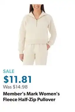 Sam's Club Member's Mark Women's Fleece Half-Zip Pullover offer