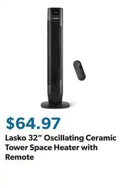 Sam's Club Lasko 32 Oscillating Ceramic Tower Space Heater with Remote offer