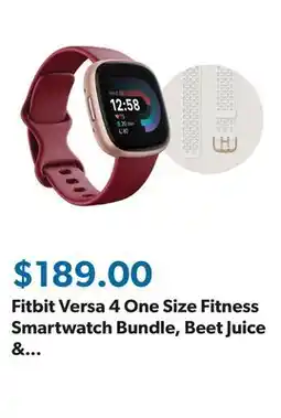 Sam's Club Fitbit Versa 4 One Size Fitness Smartwatch Bundle, Beet Juice & Copper Rose offer