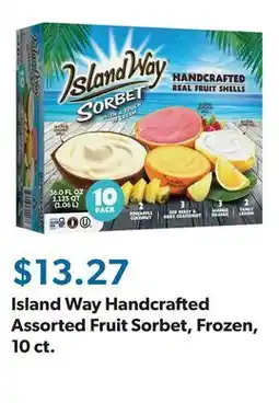 Sam's Club Island Way Handcrafted Assorted Fruit Sorbet, Frozen, 10 ct offer