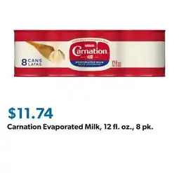 Sam's Club Carnation Evaporated Milk, 12 fl. oz., 8 pk offer